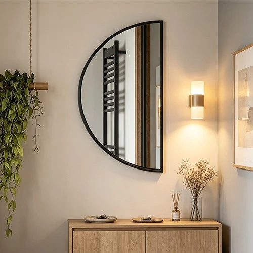 black half moon bathroom mirror black half moon bathroom mirror